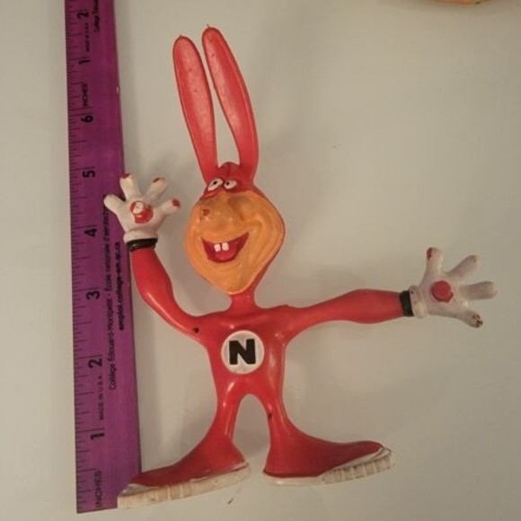 Vintage‎ DOMINOES Pizza Nerd  Advertising Bendable Toy - Picture 3 of 5